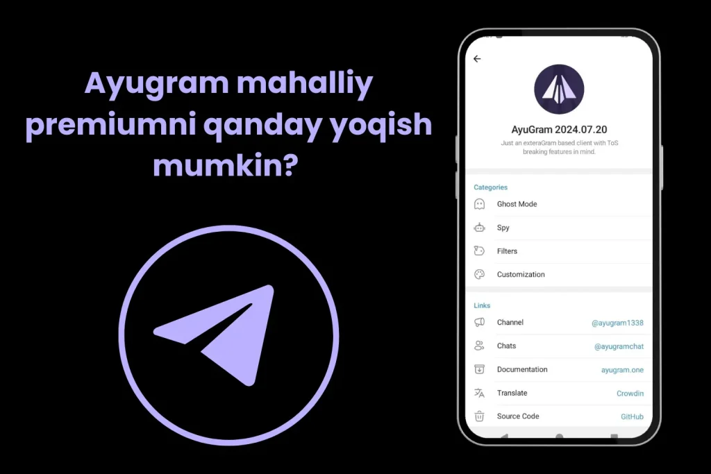 ayugram mahalliy premiumni qanday yoqish mumkin