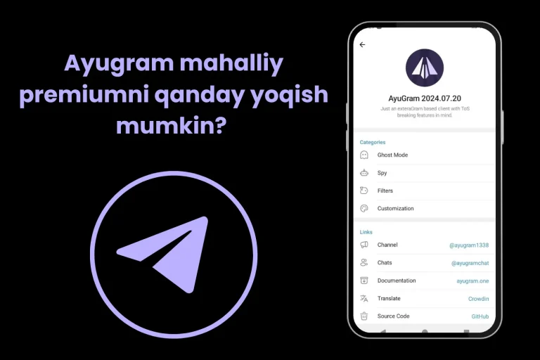 ayugram mahalliy premiumni qanday yoqish mumkin