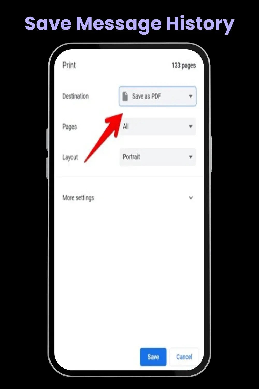 save message history